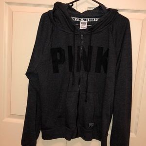 PINK full zip hoodie